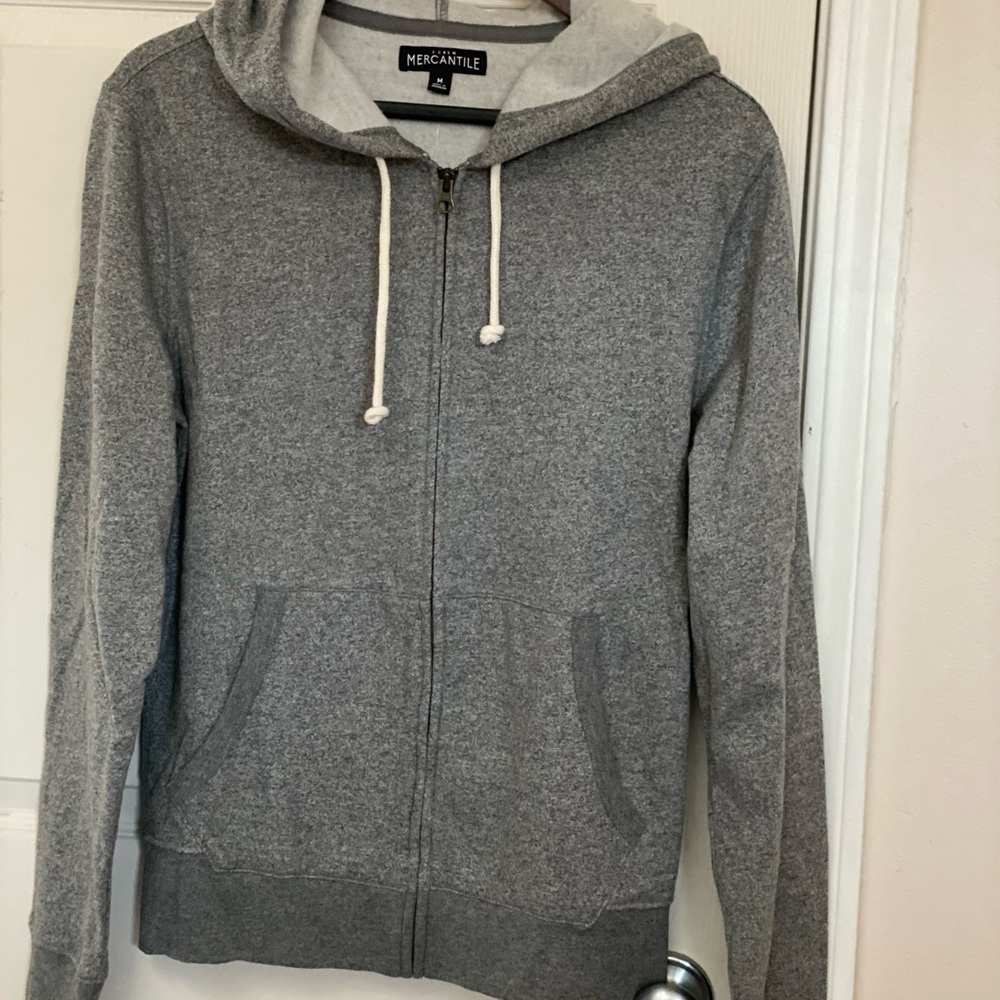 Brand new J Crew gray zip up